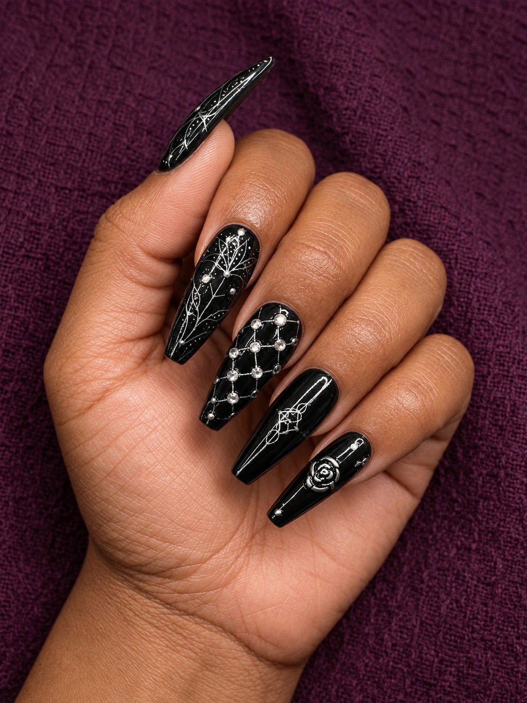 Midnight Monolith - GN Collections| Press Ons to Own Your Feminine Energy