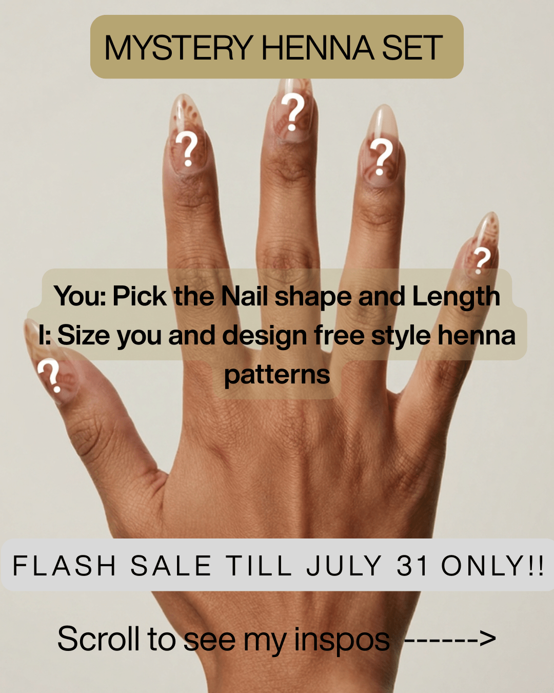 Mystery Henna Set - GN Collections| Press Ons to Own Your Feminine Energy